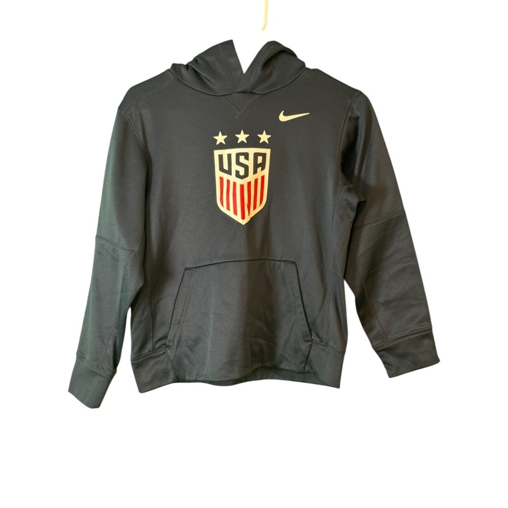 Nike USA Soccer Shield Hoodie Large Black‎ (Kids L)